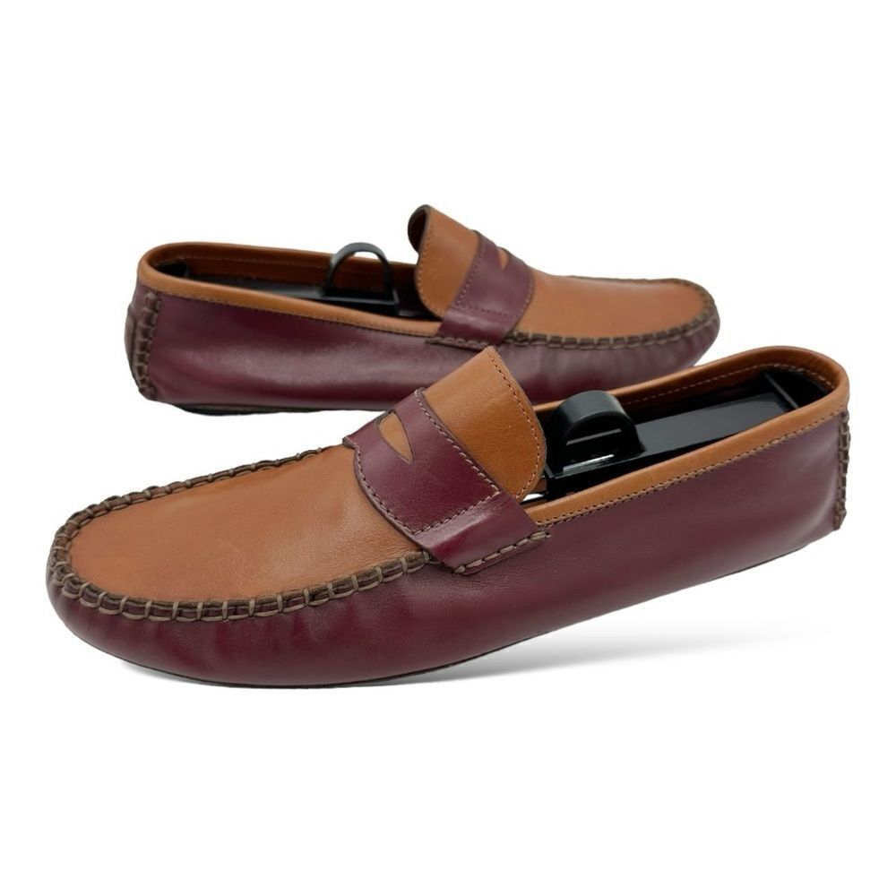 Vintage Gianfranco Ferre Two-Toned Leather Driving Moccasins Sz 40.5 EUR 7.5 US‎